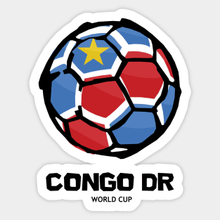 Congo DR Football Country Flag Sticker